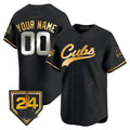 Chicago Cubs 2024 Spring Training Patch Vapor Premier Limited Custom Jersey – All Stitched-Black Royal Alternate Baseball Jersey