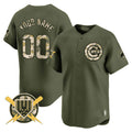 Chicago Cubs Armed Forces Day Vapor Premier Limited Custom Jersey – All Stitched-Green Baseball Jersey