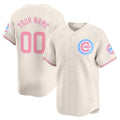 Chicago Cubs Bubblegum Pink Vapor Premier Limited Custom Jersey – Cream Baseball Jersey