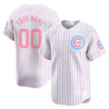 Chicago Cubs Bubblegum Pink Vapor Premier Limited Custom Jersey – White Pinstripe Baseball Jersey