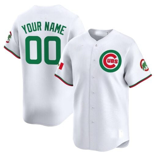 Chicago Cubs Mexico Vapor Premier Limited Custom Jersey V3 – All Stitched-White Baseball Jersey