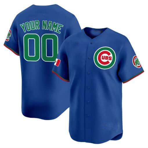 Chicago Cubs Mexico Vapor Premier Limited Custom Jersey V3 – Royal Baseball Jersey