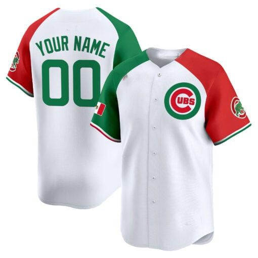 Chicago Cubs Mexico Vapor Premier Limited Custom Jersey V3 – White Baseball Jersey