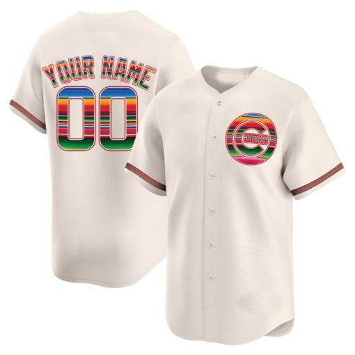 Chicago Cubs Mexico Vapor Premier Limited Custom Jersey – Cream Baseball Jersey