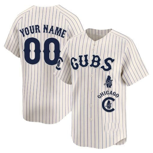 Chicago Cubs Special Vapor Premier Limited Custom Jersey – All Stitched-Cream Pinstripe Baseball Jersey
