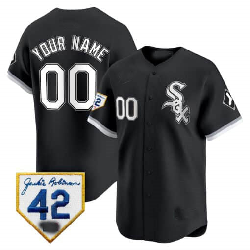 Chicago White Sox 2024 Jackie Robinson Patch Vapor Premier Limited Custom Jersey – Black Baseball Jersey