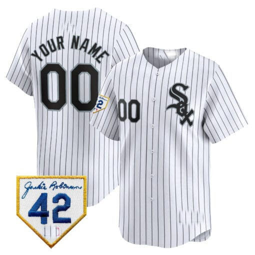 Chicago White Sox 2024 Jackie Robinson Patch Vapor Premier Limited Custom Jersey – White Baseball Jersey