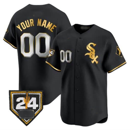 Chicago White Sox 2024 Spring Training Patch Vapor Premier Limited Custom Jersey – All Stitched-Black Gold Baseball Jersey