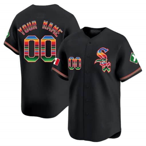 Chicago White Sox Mexico Vapor Premier Limited Custom Jersey V2- Black Baseball Jersey