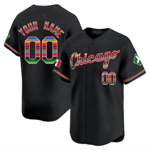 Chicago White Sox Mexico Vapor Premier Limited Custom Jersey V3- Black Baseball Jersey
