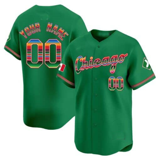 Chicago White Sox Mexico Vapor Premier Limited Custom Jersey V3- Green Baseball Jersey