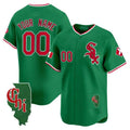 Chicago White Sox Mexico Vapor Premier Limited Custom Jersey – Illinois Patch – Green Baseball Jersey