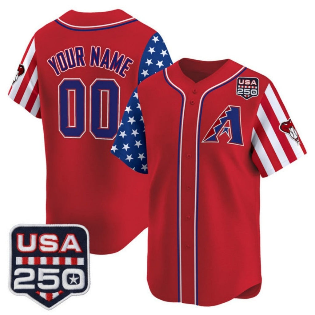 Custom Arizona Diamondbacks America 250 Edition Vapor Premier Limited Red Stitched Baseball Jersey