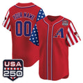 Custom Arizona Diamondbacks America 250 Edition Vapor Premier Limited Red Stitched Baseball Jersey