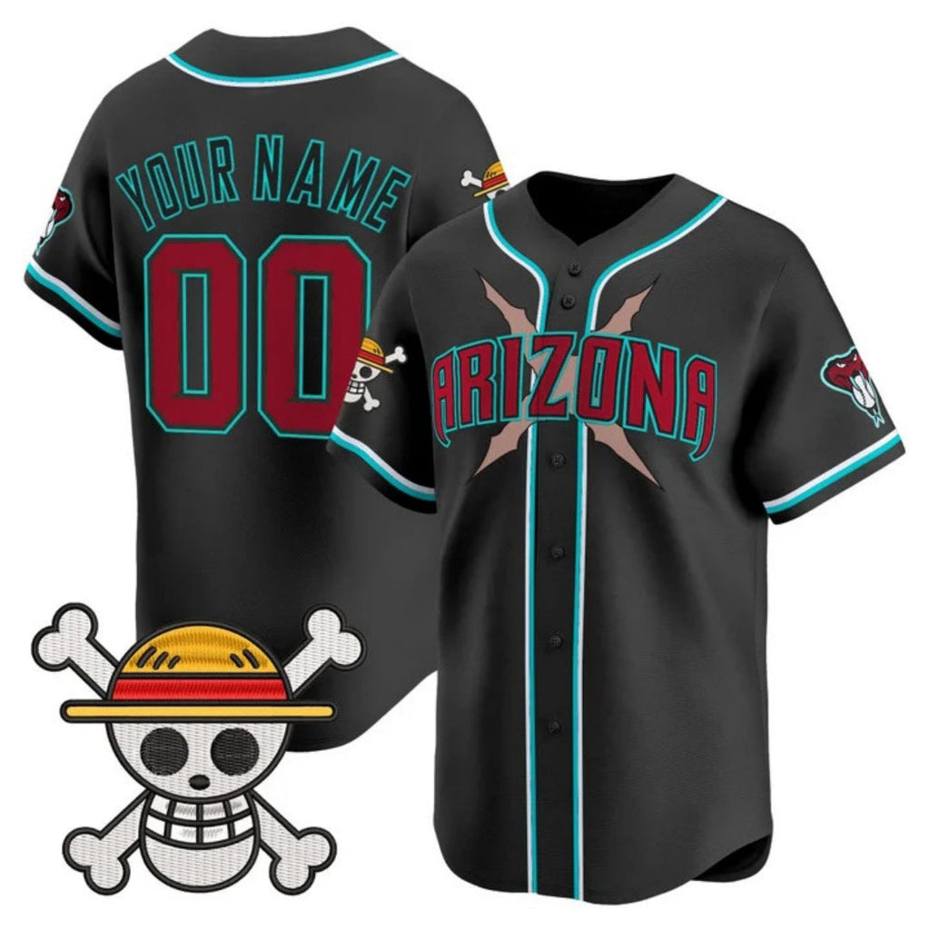 Custom Arizona Diamondbacks x One Piece Black Vapor Premier Limited Jersey - Stitched Baseball Jersey