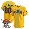Custom Arizona Diamondbacks x One Piece Gold Vapor Premier Limited - Stitched Baseball Jersey