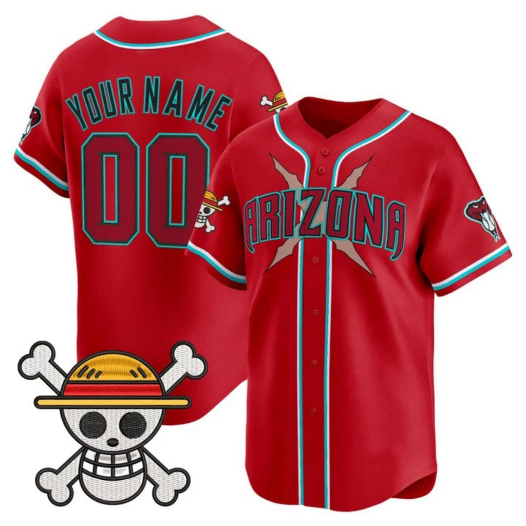 Custom Arizona Diamondbacks x One Piece Red Vapor Premier Limited Jersey - Stitched Baseball Jersey