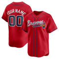 Custom Atlanta Braves Red Alternate Limited Baseball Jersey