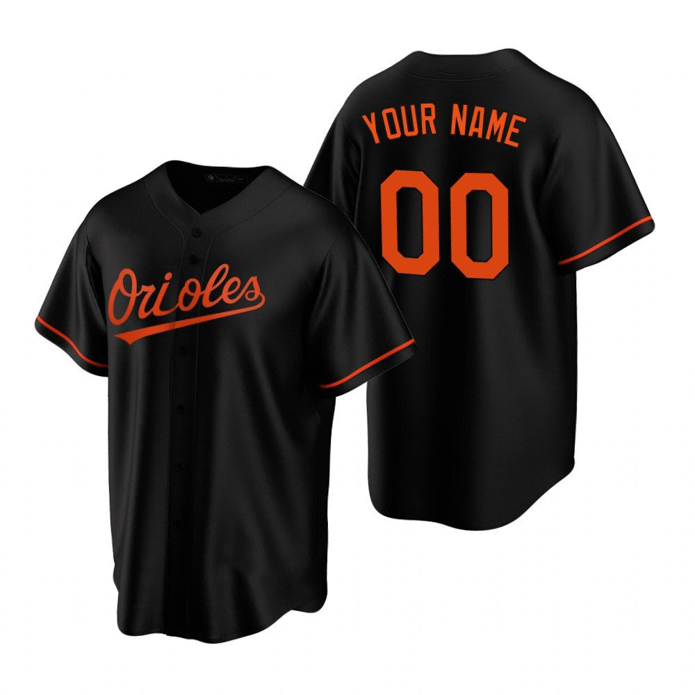Custom Baltimore Orioles Black Stitched Cool Baseball Jersey HELVY
