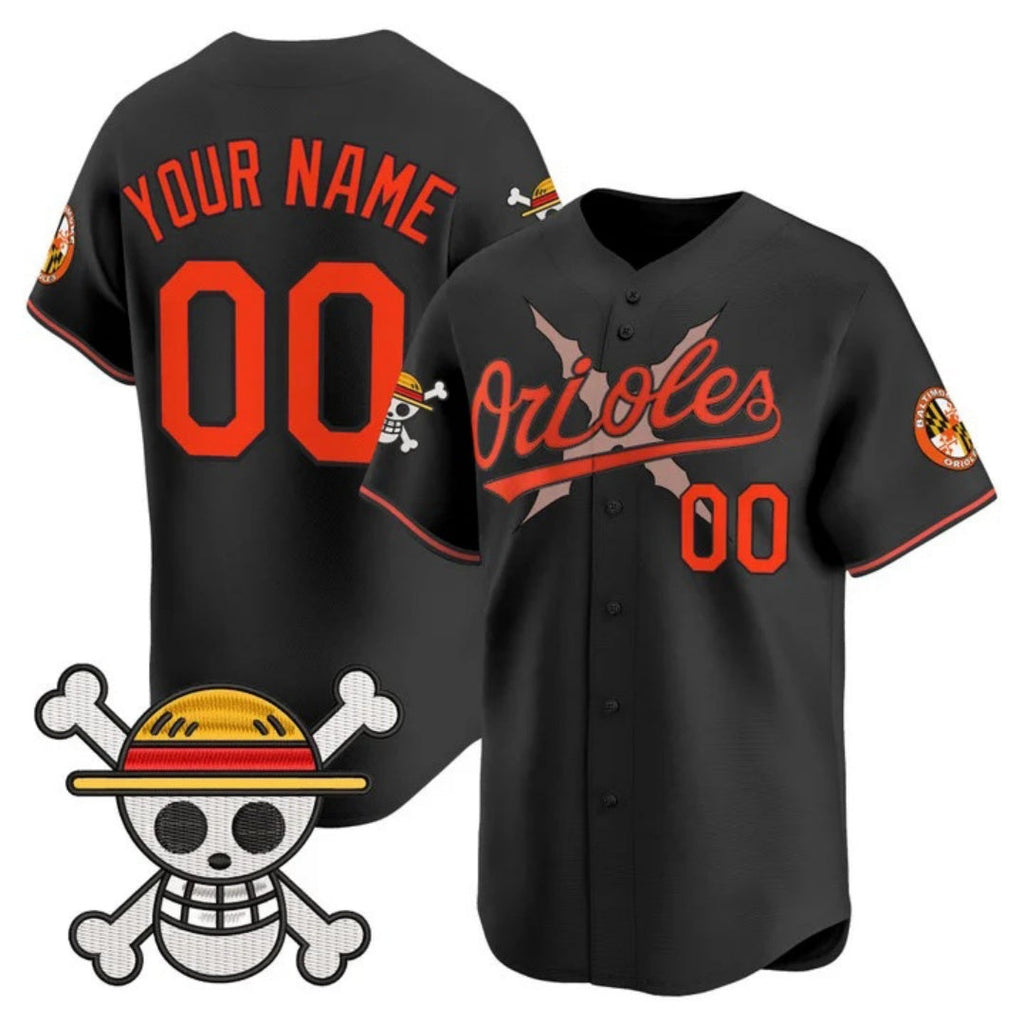Custom Baltimore Orioles x One Piece Black Vapor Premier Limited Jersey - Stitched Baseball Jersey