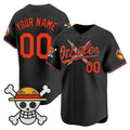 Custom Baltimore Orioles x One Piece Black Vapor Premier Limited Jersey - Stitched Baseball Jersey