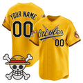 Custom Baltimore Orioles x One Piece Gold Vapor Premier Limited Jersey - Stitched Baseball Jersey