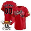 Custom Baltimore Orioles x One Piece Red Vapor Premier Limited Jersey - Stitched Baseball Jersey