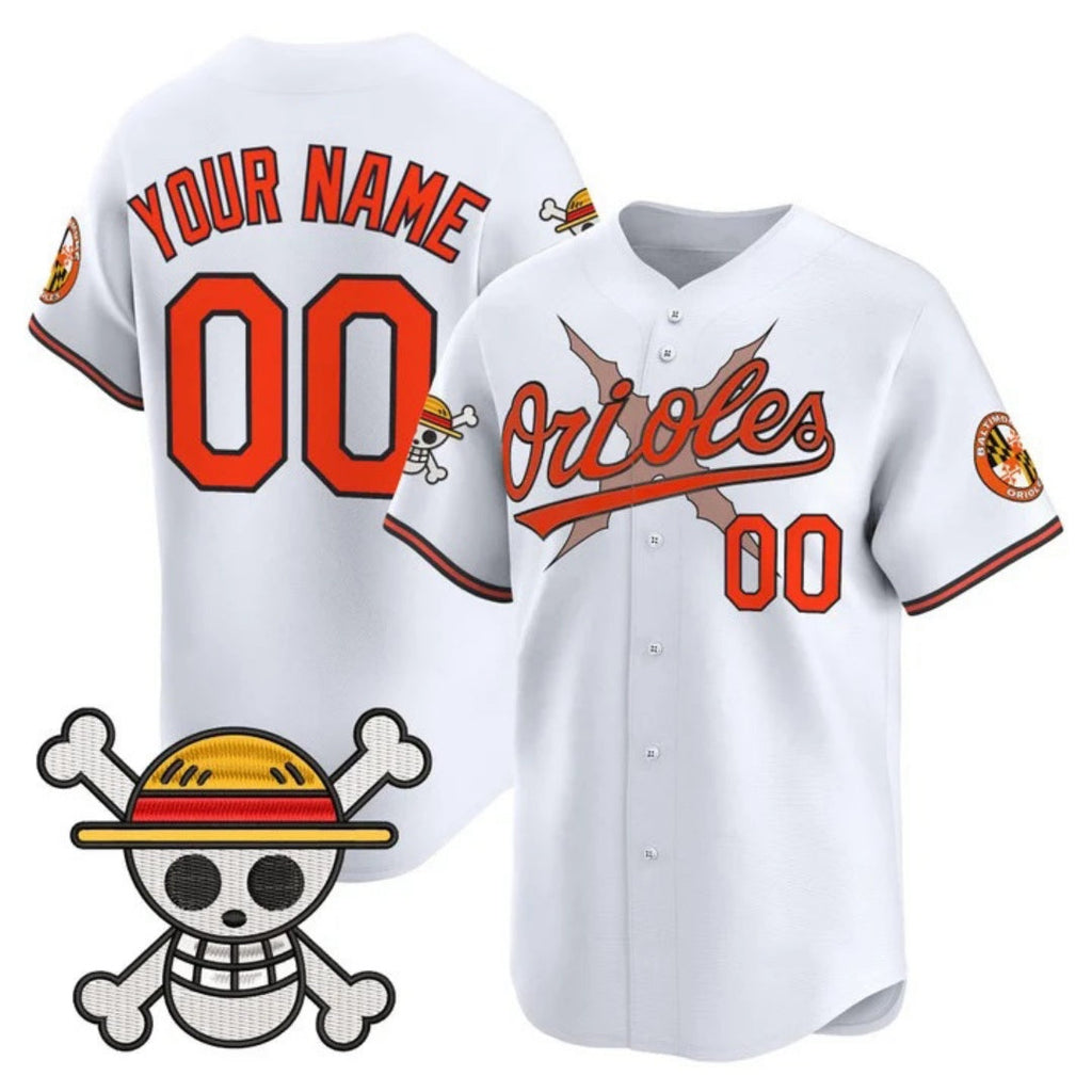 Custom Baltimore Orioles x One Piece White Vapor Premier Limited Jersey - Stitched Baseball Jersey