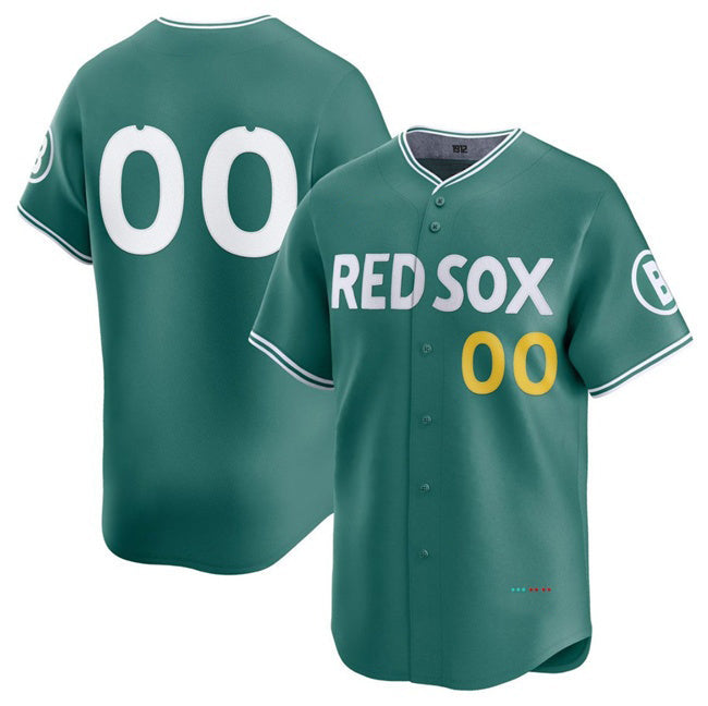 Custom Boston Red Sox ACTIVE PLAYER Green 2025 City Connect Limited Stitched Baseball Jersey HELVY