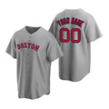Custom Boston Red Sox Gray Stitched Cool Base Road Baseball Jersey HELVY