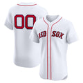 Custom Boston Red Sox White Home Elite Baseball Jersey HELVY