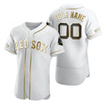 Custom Boston Red Sox White Stitched Flex Base Edition Baseball Jersey HELVY