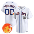 Custom Boston Red Sox x Dragon Ball White Vapor Premier Limited Jersey - All Stitched Baseball Jersey
