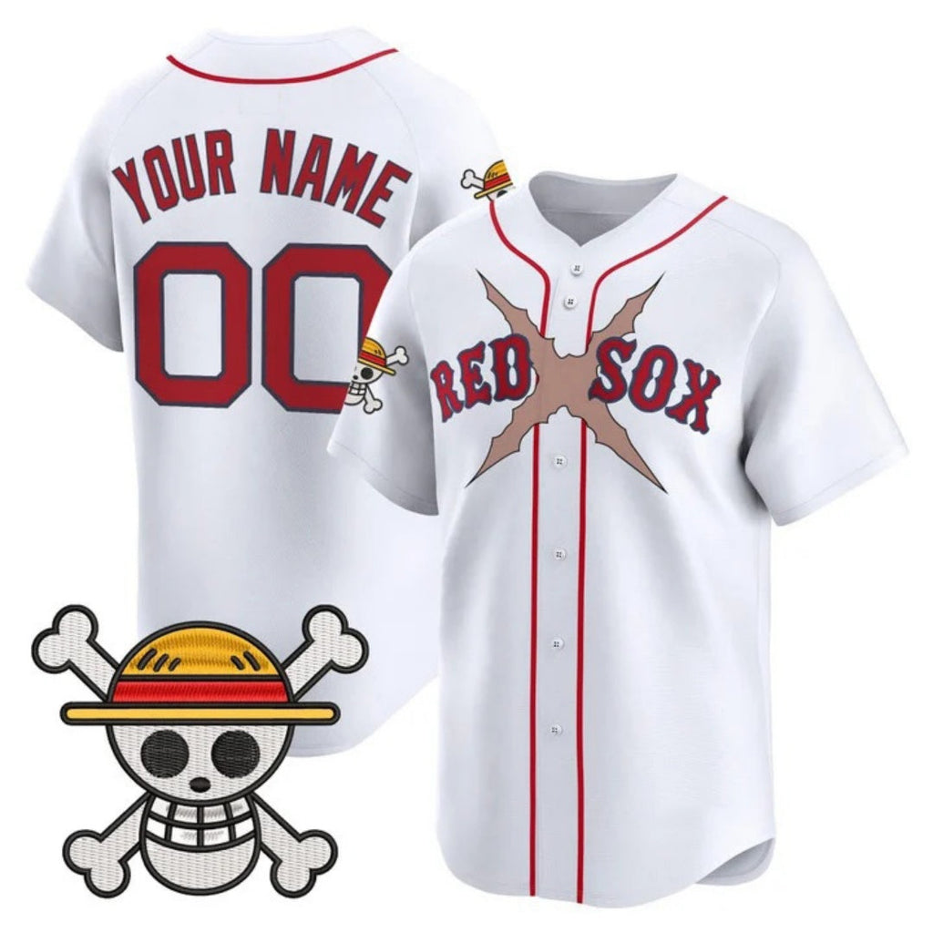 Custom Boston Red Sox x One Piece White Vapor Premier Limited Jersey - Stitched Baseball Jersey