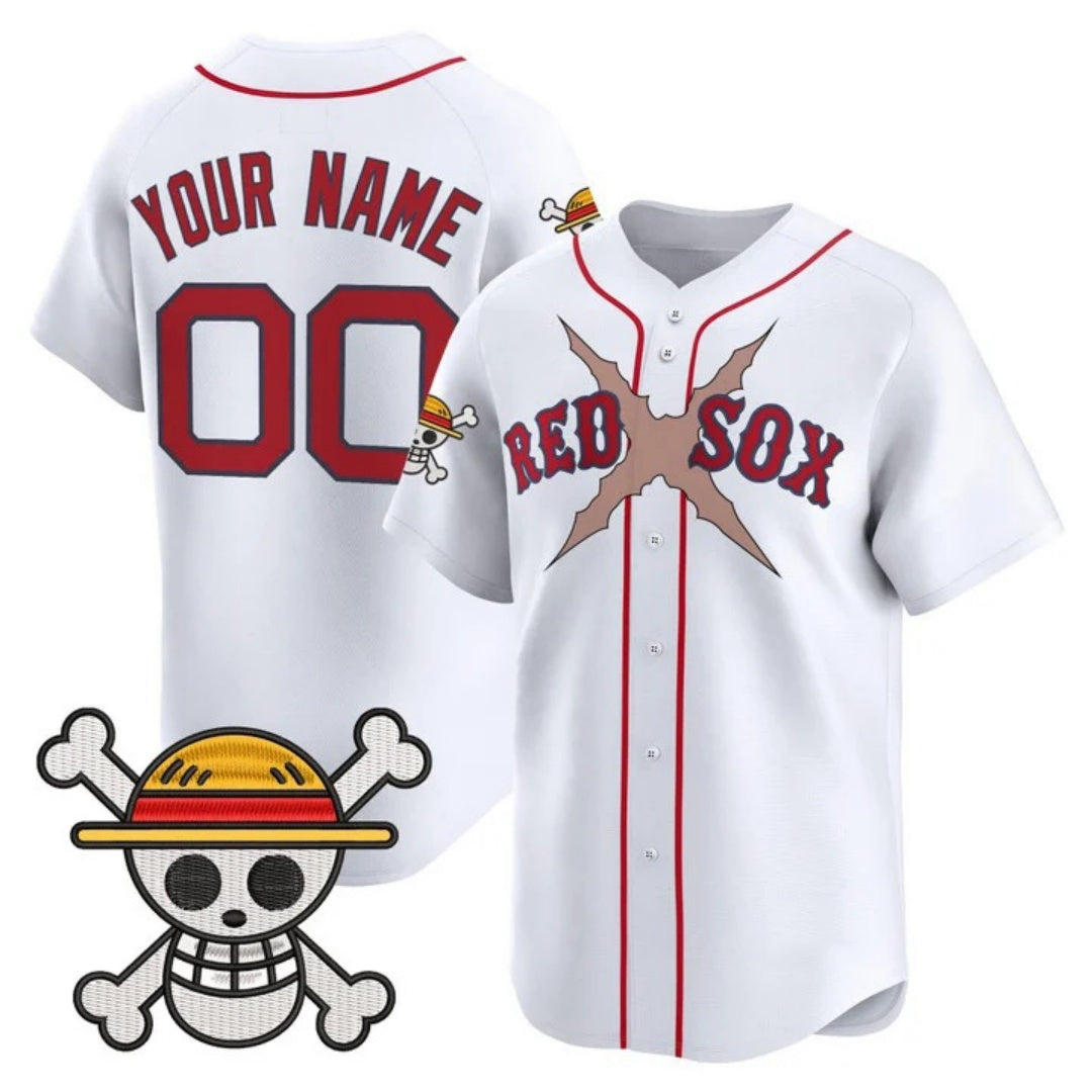 Custom Boston Red Sox x One Piece White Vapor Premier Limited Jersey - Stitched Baseball Jersey