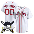 Custom Boston Red Sox x One Piece White Zoro Patch Vapor Premier Limited Jersey - Stitched Baseball Jersey