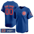Custom Chicago Cubs Active Player Royal 'Ryne Sandberg Tribute' Vapor Limited V3 Stitched Baseball Jersey