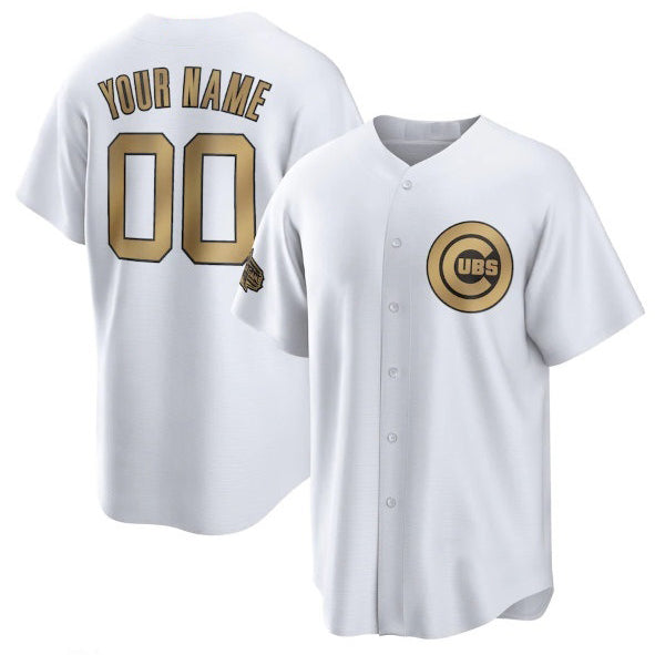 Custom Chicago Cubs Active Player White 2022 All-Star Cool Base Stitched Baseball Jersey