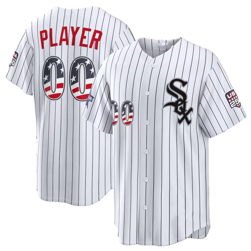 Custom Chicago White Sox 2026 All-Star Edition Stars & Stripes White Stadium Pick-A-Player Baseball Jersey