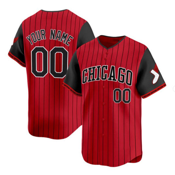 Custom Chicago White Sox Active Player Red Black 2025 City Connect Limited Stitched Baseball Jersey