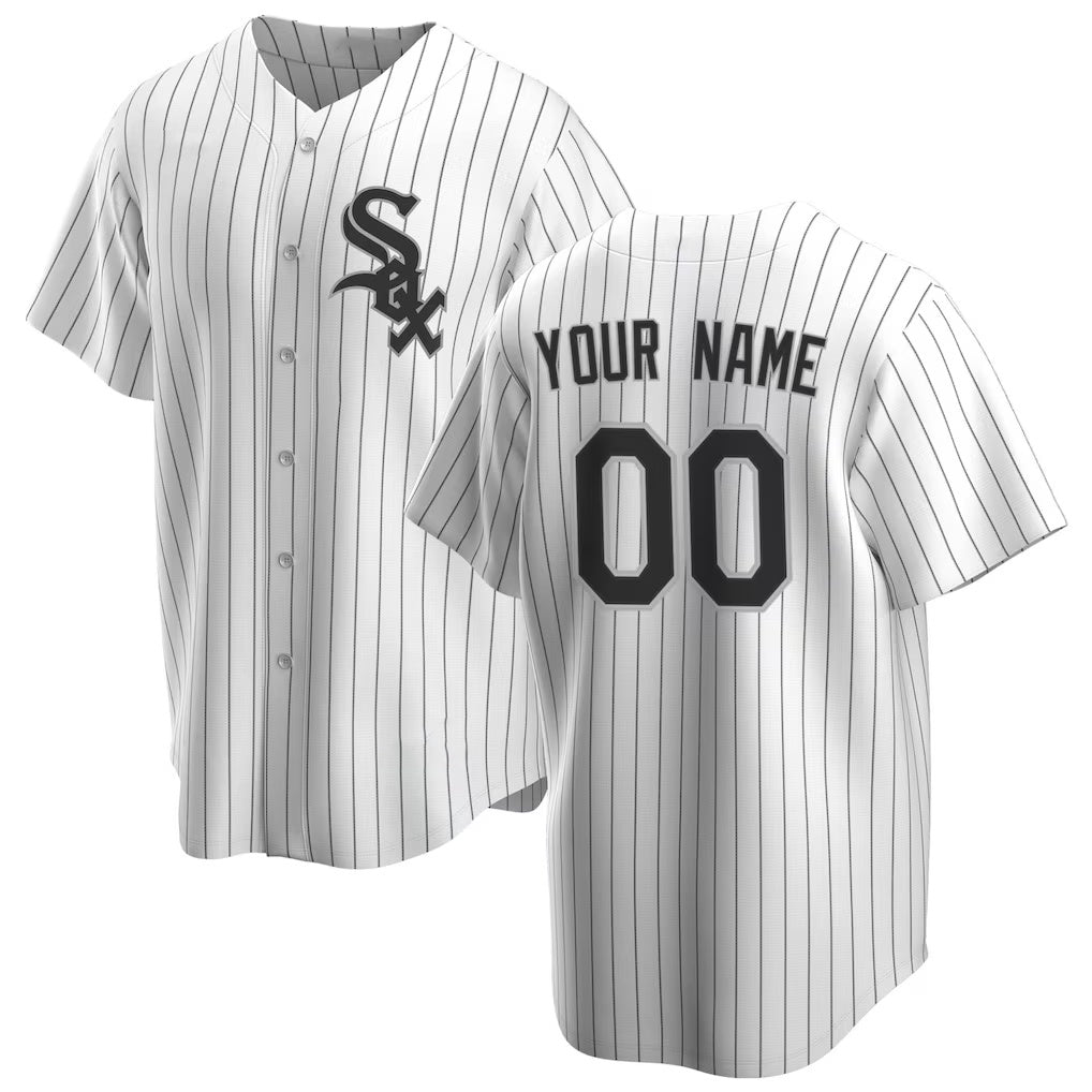 Custom Chicago White Sox White Home Replica Baseball Jersey