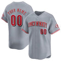 Custom Cincinnati Reds Active Player Gray Away Limited Stitched Baseball Jersey