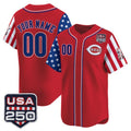 Custom Cincinnati Reds America 250 Edition Vapor Premier Limited Red Stitched Baseball Jersey