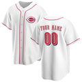 Custom Cincinnati Reds White Home Replica Baseball Jersey