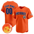 Custom Cincinnati Reds x Dragon Ball Orange Vapor Premier Limited Jersey - All Stitched Baseball Jersey