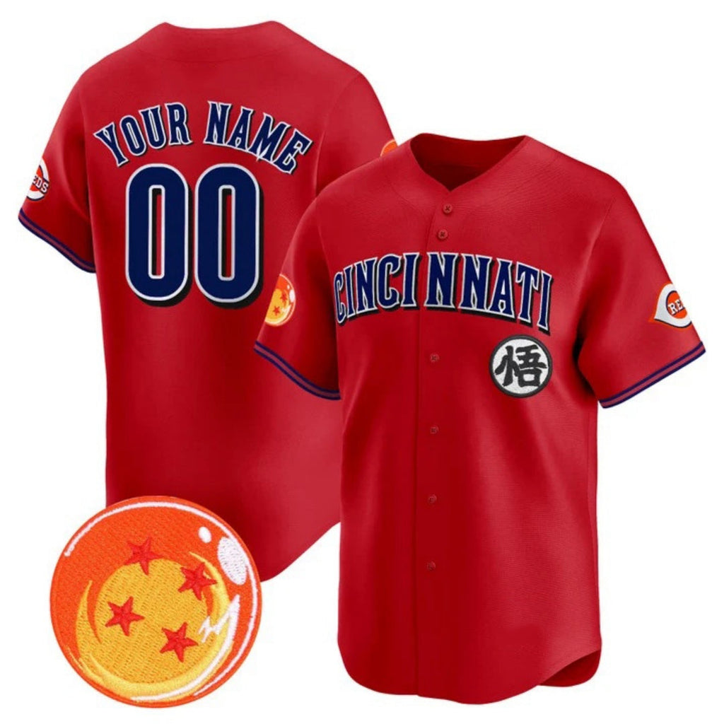 Custom Cincinnati Reds x Dragon Ball Red Vapor Premier Limited Jersey - All Stitched Baseball Jersey