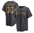 Custom Cleveland Guardians Active Player Charcoal 2022 All-Star Cool Base Stitched Baseball Jersey