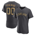 Custom Cleveland Guardians Active Player Charcoal 2022 All-Star Flex Base Stitched Baseball Jersey