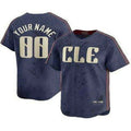 Custom Cleveland Guardians Navy City Connect Limited Baseball Jersey