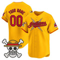 Custom Cleveland Indians x One Piece Gold Vapor Premier Limited Jersey - Stitched Baseball Jersey